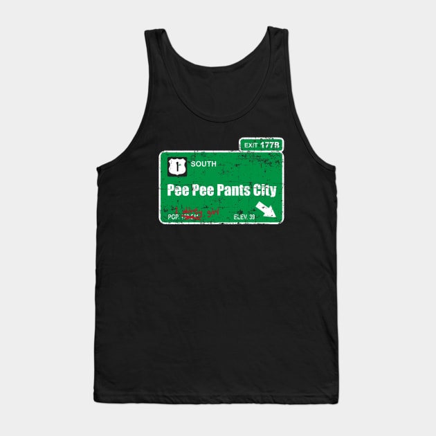 Pee Pee Pants City Tank Top by DGNGraphix